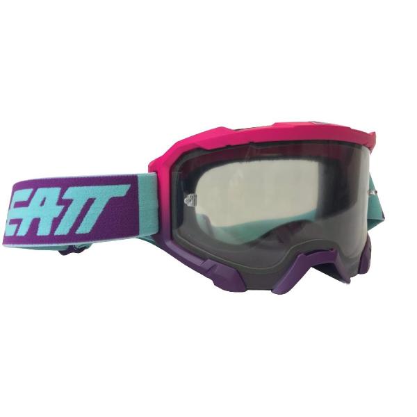Leatt Velocity 4.5 Neon Pink / Clear мотоочки, двойная линза