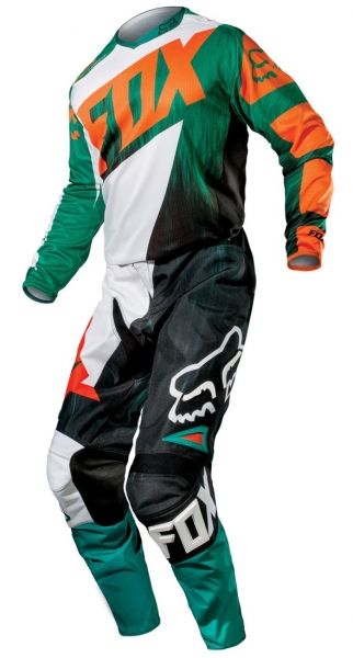 Fox Racing 180 Vandal Kids комплект детский, зелено-оранжевый