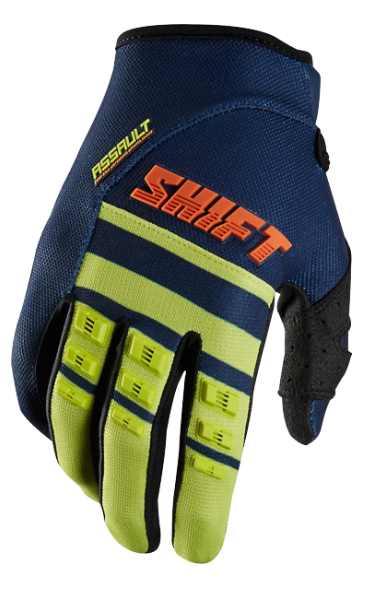 Shift Racing Assault Race мотоперчатки детские, сине-желтый