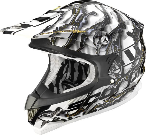 Scorpion VX-15 Air Oil шлем кроссовый, черно-белый