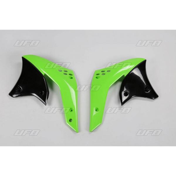 Ufo пластик боковой Kawasaki KX250F 06-08, черно-зеленый (KA03783-026)