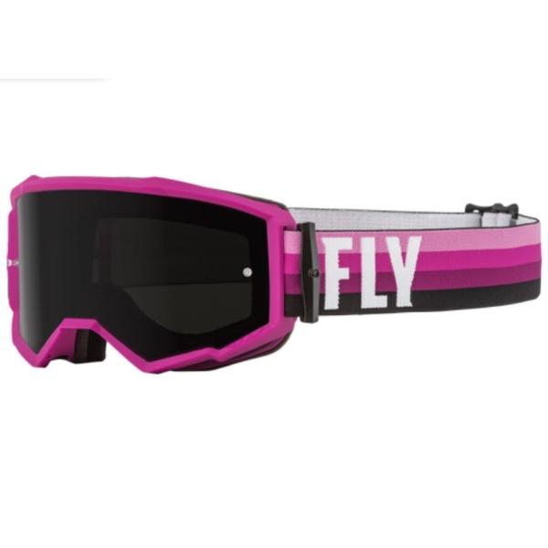 Fly Racing Zone 2022 мотоочки, розово-черный, черная тонированная линза