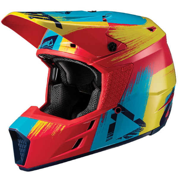 Leatt GPX 3.5 шлем кроссовый, красно-желтый