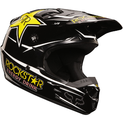 Fox Racing V1 Rockstar шлем кроссовый, черно-желтый