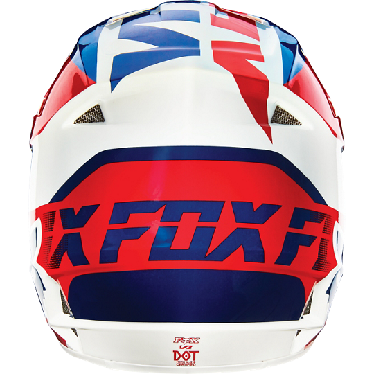 Fox Racing V1 Mako шлем кроссовый, сине-бело-красный