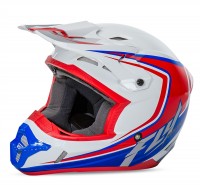 Fly Racing Kinetic Fullspeed 2017 шлем кроссовый, бело-красно-синий