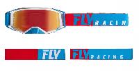 Fly Racing Zone Pro мотоочки, красно-синий, красная зеркальная линза