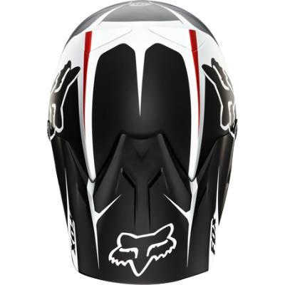 Fox Racing V3 Fathom Matte шлем кроссовый, черно-белый