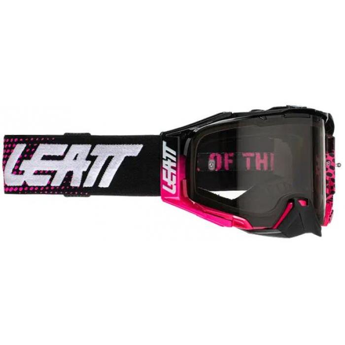 Leatt Velocity 6.5 Neon Pink Light Grey 58% мотоочки, двойная линза