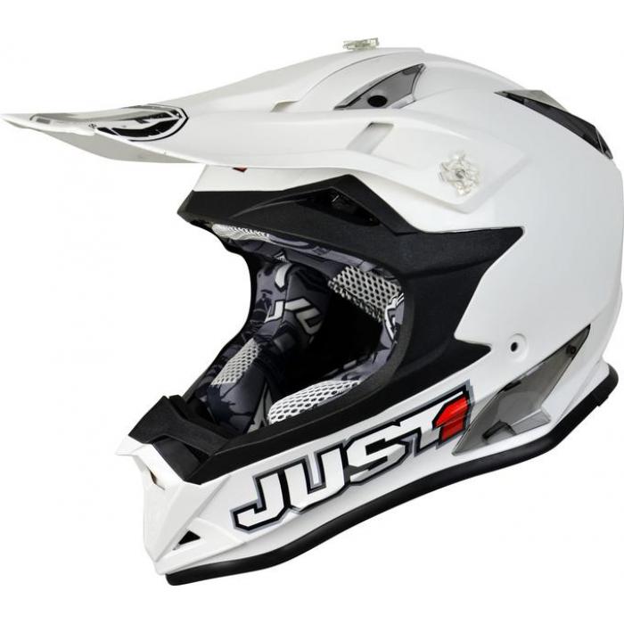 Just1 J32 PRO Solid шлем кроссовый, белый