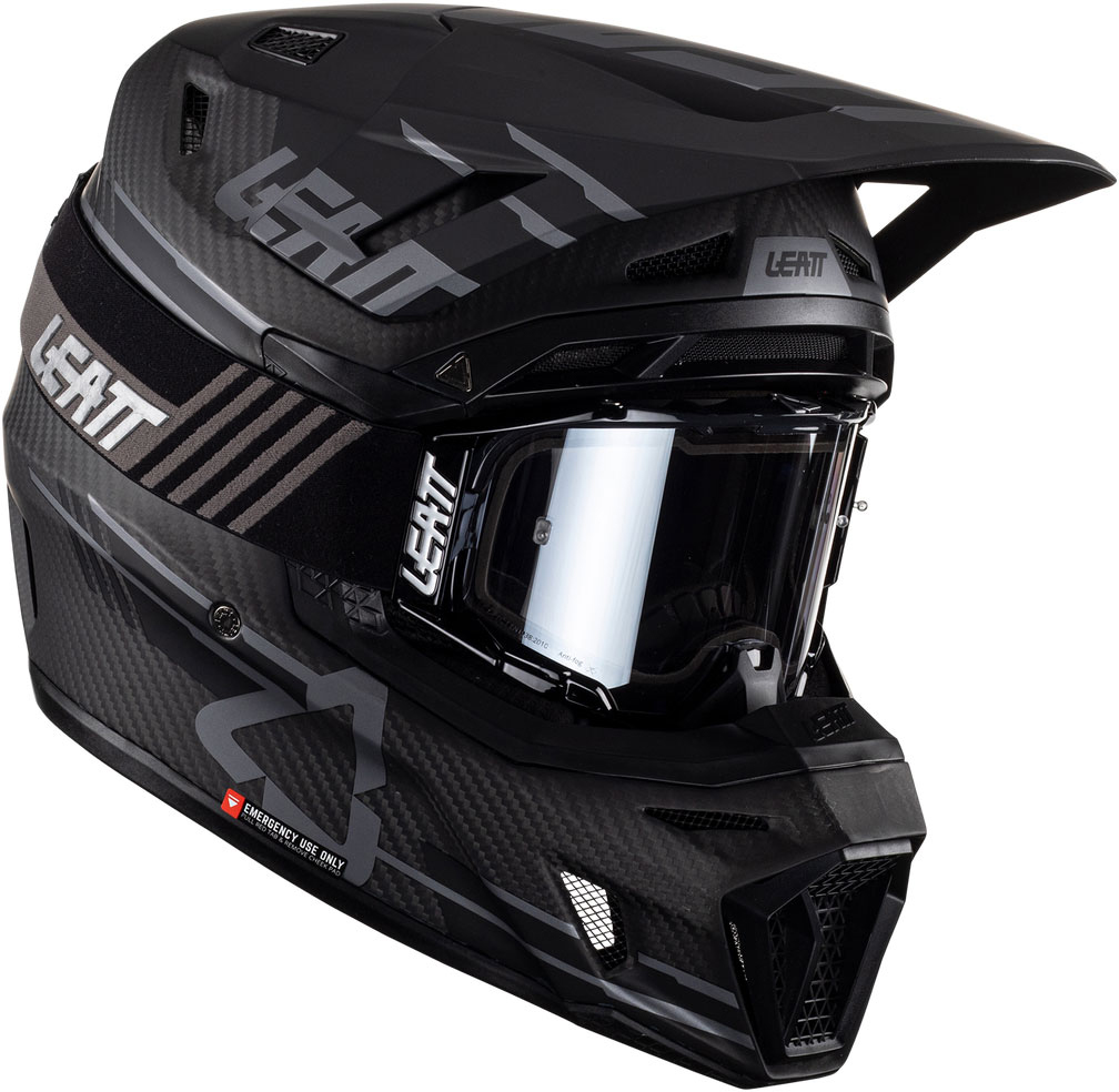 Leatt Kit Moto 9.5 Carbon V24 Black шлем кроссовый + Velocity 6.5 мотоочки