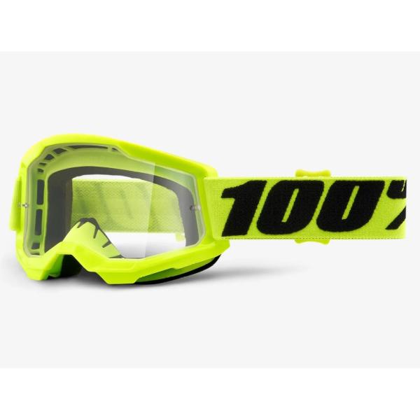 100% Strata 2 Junior Fluo Yellow / Clear Lens мотоочки подростковые 100% Strata 2 Junior Fluo Yellow / Clear Lens мотоочки подростковые