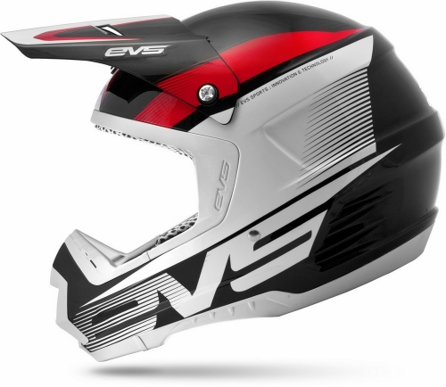 EVS T5 Vapor шлем кроссовый, черно-бело-красный