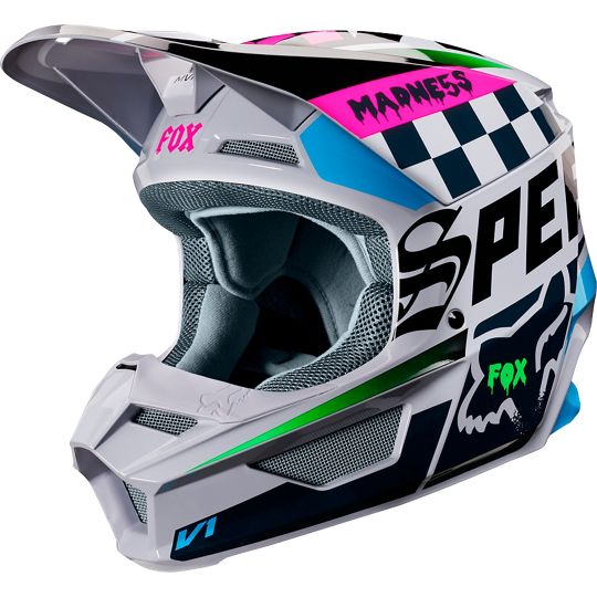 Fox Racing V1 Czar 2019 шлем кроссовый, серый