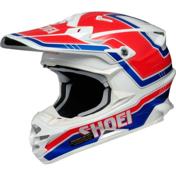 Shoei VFX-W Damon TC-1 шлем кроссовый, красно-сине-белый