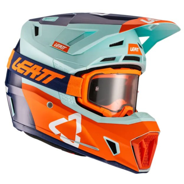 Leatt Kit Moto 7.5 V21 Ice шлем кроссовый + Velocity 4.5 мотоочки