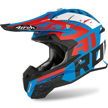 Airoh Terminator Open Vision Hanger шлем внедорожный, сине-красно-белый