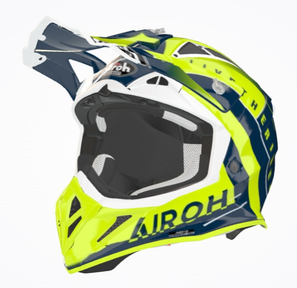 Airoh Aviator Ace Amaze Blue Gloss шлем внедорожный