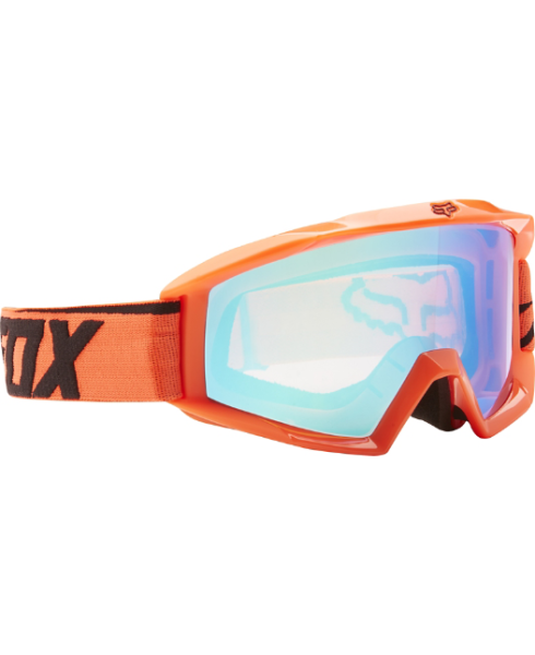 Fox Main Falcon Youth мотоочки детские, оранжевый, зеркальная синяя линза