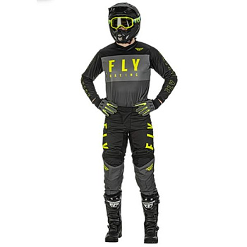 Fly Racing F-16 2022 комплект, серо-черно-желтый Fly Racing F-16 2022 комплект, серо-черно-желтый