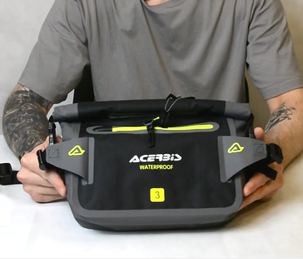 Acerbis No Water Black/Grey, сумка на пояс водонепроницаемая, 3L