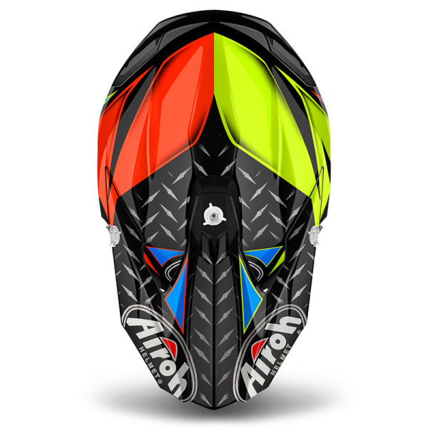 Airoh Twist Iron шлем внедорожный, черно-желто-оранжевый