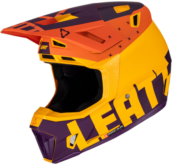 Leatt Kit Moto 7.5 V23 Indigo шлем кроссовый + Velocity 4.5 мотоочки