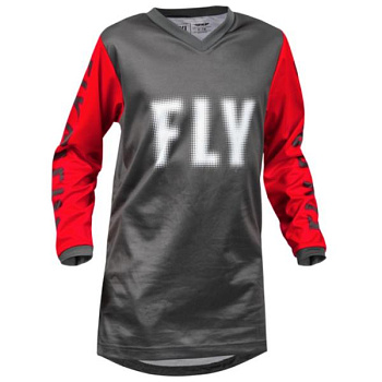 Fly Racing F-16 2023 Grey/Red джерси подростковая Fly Racing F-16 2023 Grey/Red джерси подростковая