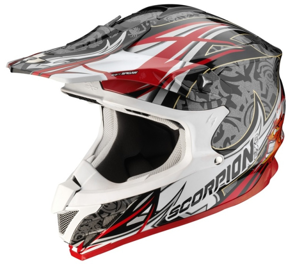 Scorpion VX-15 Air Diablo шлем кроссовый, красно-черно-белый (уценка)