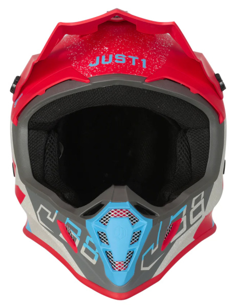 Just1 J38 Korner шлем кроссовый, сине-красный