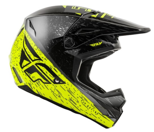 Fly Racing Kinetic K120 2020 шлем кроссовый, серо-черно-салатовый Fly Racing Kinetic K120 2020 шлем кроссовый, серо-черно-салатовый