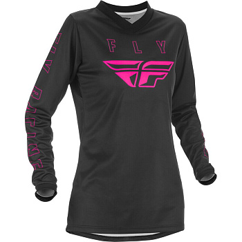Fly Racing F-16 2021 джерси женская, черно-розовый Fly Racing F-16 2021 джерси женская, черно-розовый
