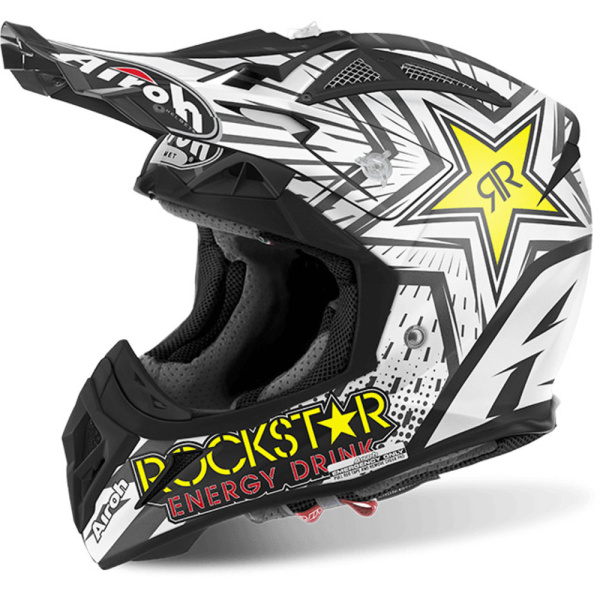 Airoh Aviator 2.2 Rockstar Matt шлем внедорожный, бело-желтый матовый