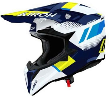 Airoh Wraaap Vision Yellow-Blue шлем внедорожный, желто-синий