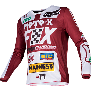 Fox Racing 180 Czar 2019 джерси, красно-белый Fox Racing 180 Czar 2019 джерси, красно-белый