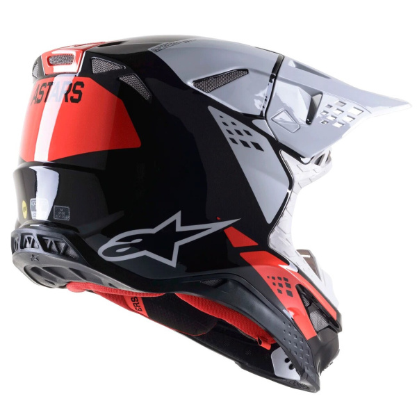 Alpinestars Supertech M8 Factory Black/White/Red Fluo шлем кроссовый