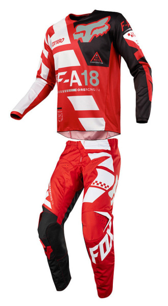 Fox Racing 180 Sayak 2018 комплект, красно-бело-черный