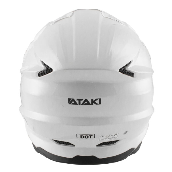 Ataki JK801A Solid шлем кроссовый, белый глянцевый