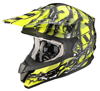 Scorpion VX-15 Air Oil шлем кроссовый, желто-черный