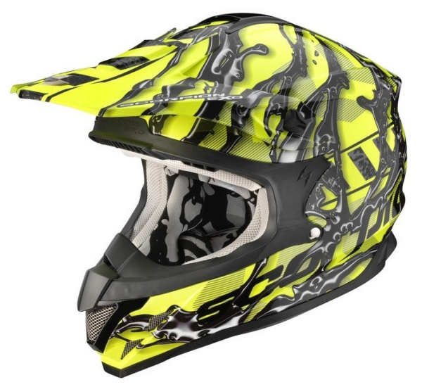 Scorpion VX-15 Air Oil шлем кроссовый, желто-черный
