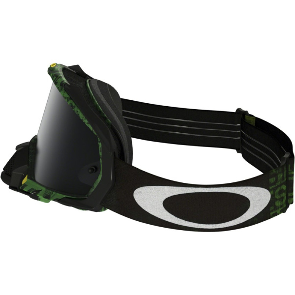 Oakley Mayhem Pro Distress мотоочки, зелено-черный, темно-серая линза