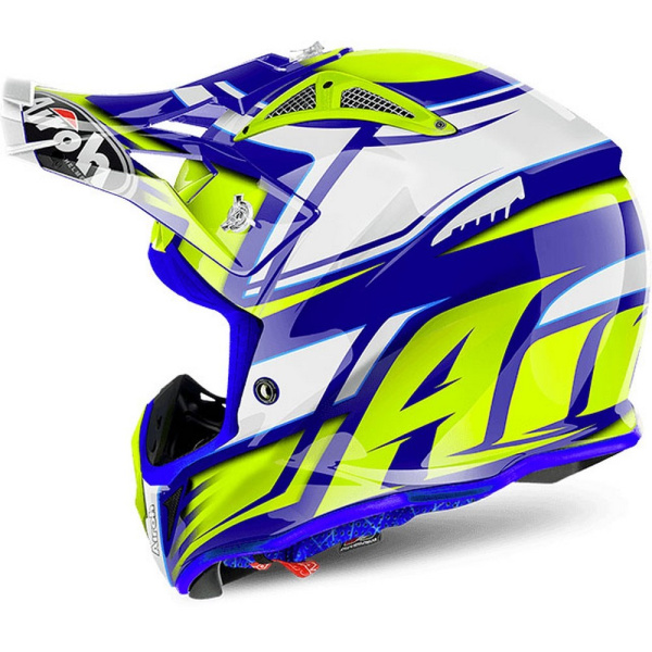 Airoh Aviator 2.2 Restyle Yellow шлем внедорожный, желто-бело-синий
