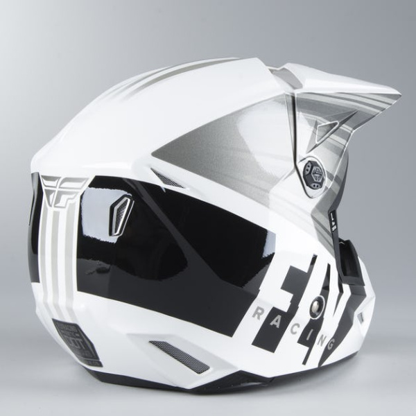 Fly Racing Kinetic K220 2020 шлем кроссовый, бело-серо-черный Fly Racing Kinetic K220 2020 шлем кроссовый, бело-серо-черный