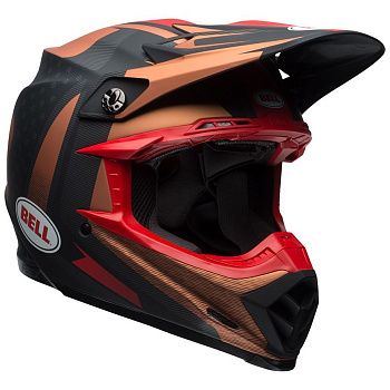 Bell Moto-9 Flex Matte Copper/Black Vice шлем кроссовый