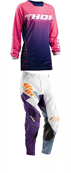 Thor Core Merg / Pulse Dash комплект женский, бело-фиолетово-розовый