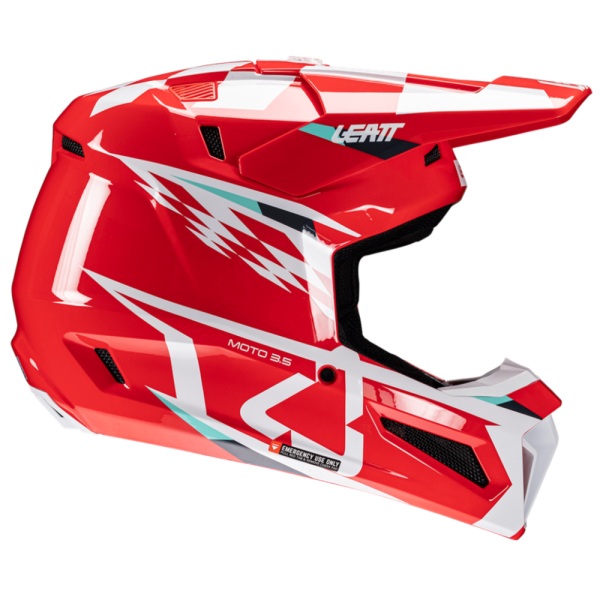 Leatt Kit Moto 3.5 V25 Red шлем кроссовый + Vizion 3.5 мотоочки