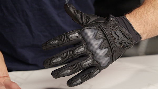 Fox Bomber S мотоперчатки с защитой, кожа, черный