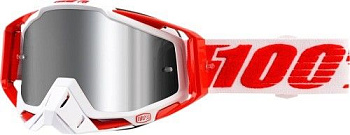100% Racecraft Plus Bilal Injected Silver Flash Mirror Lens мотоочки