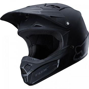 Fox Racing V1 шлем кросс, черный матовый