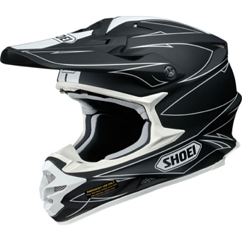 Shoei VFX-W HECTIC TC-5 шлем кроссовый, черно-белый матовый
